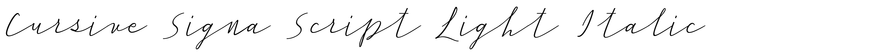 Cursive Signa Script Light Italic